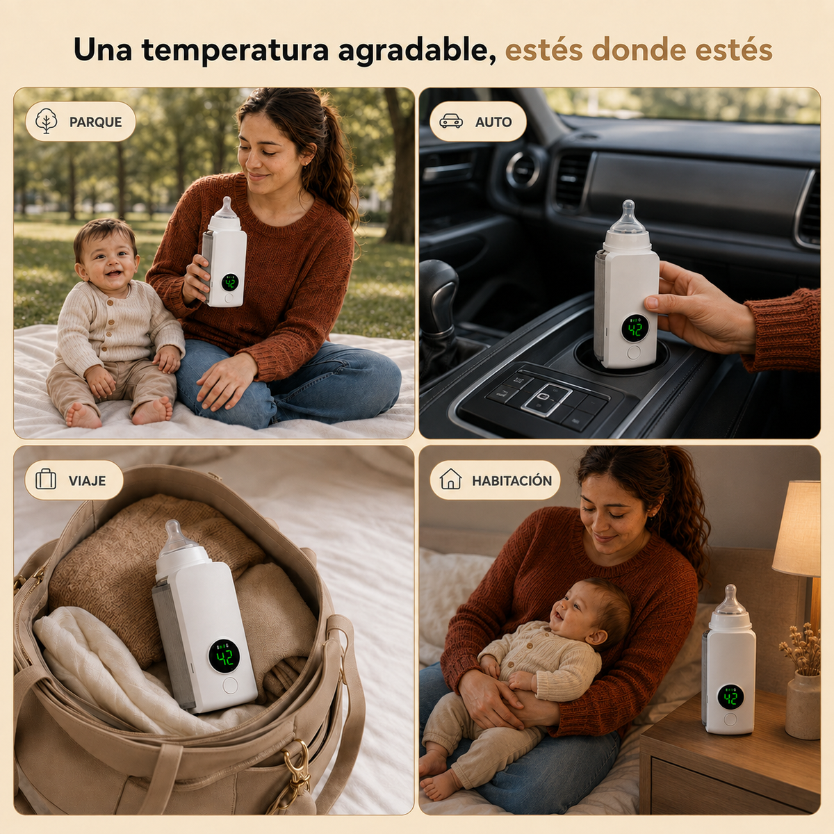 Calentador Portátil BabyTemp™ | Mamadera tibia donde estés