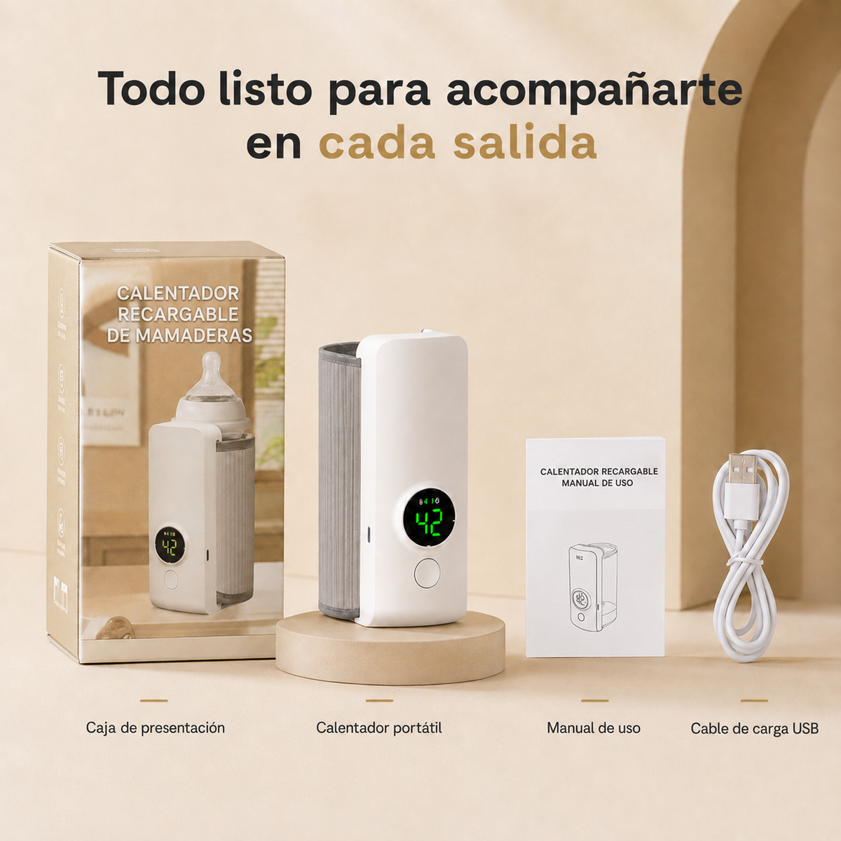 Calentador Portátil BabyTemp™ | Mamadera tibia donde estés