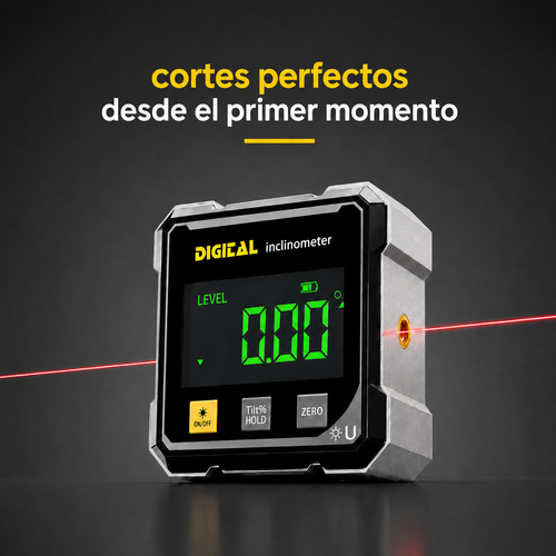 Inclinómetro Digital Magnético con Láser Profesional