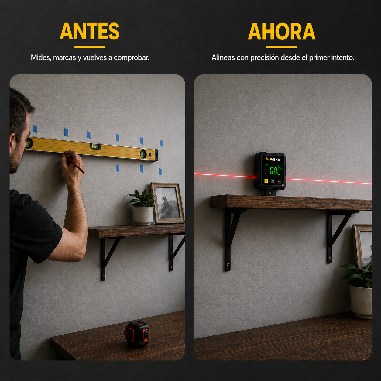 Inclinómetro Digital Magnético con Láser Profesional